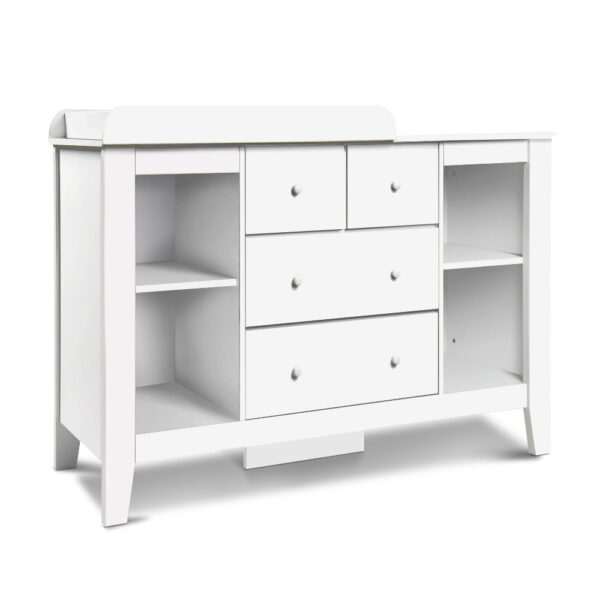 Keezi Baby Changing Table Diaper Station Drawers Chest Cabinet Nursery Furniture - Image 3