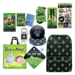Rick & Morty Showbag 22 w/ Backpack/Keyring/Socks/Hat/Pens/Pin Set/Playing Cards