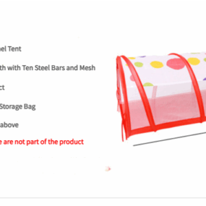 Pink 3-in-1 Kids Play Tent Set - Foldable Indoor/Outdoor Tunnel and Ball Pit with Fence - Image 2