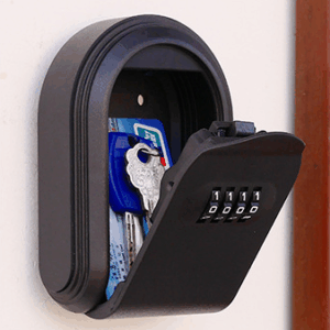 Black 3PCS Wall Mount Plastic Combination Key Lock Box - Secure Key Safe Storage Box