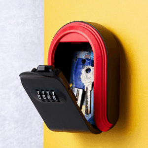 Red 3PCS Wall Mount Plastic Combination Key Lock Box - Secure Key Safe Storage Box