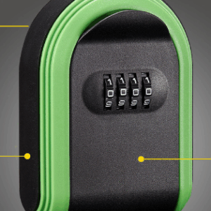 Green 3PCS Wall Mount Plastic Combination Key Lock Box - Secure Key Safe Storage Box