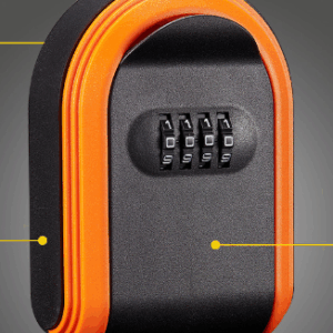Orange 3PCS Wall Mount Plastic Combination Key Lock Box - Secure Key Safe Storage Box