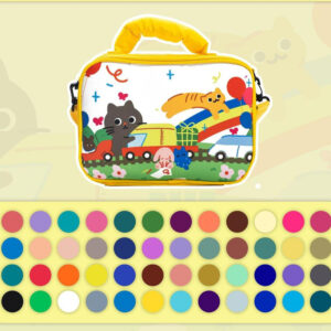 48 colors Kids Double-Layer Marker Set with Carry Case - Portable Art Supply Organizer Bag