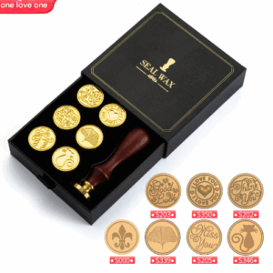 Love 2-Piece Retro Sealing Wax Stamp Set - 11.3 x 11.3 x 3.6 cm DIY Gift Box Kit for Handmade Crafts